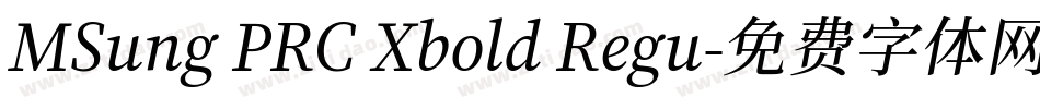 MSung PRC Xbold Regu字体转换